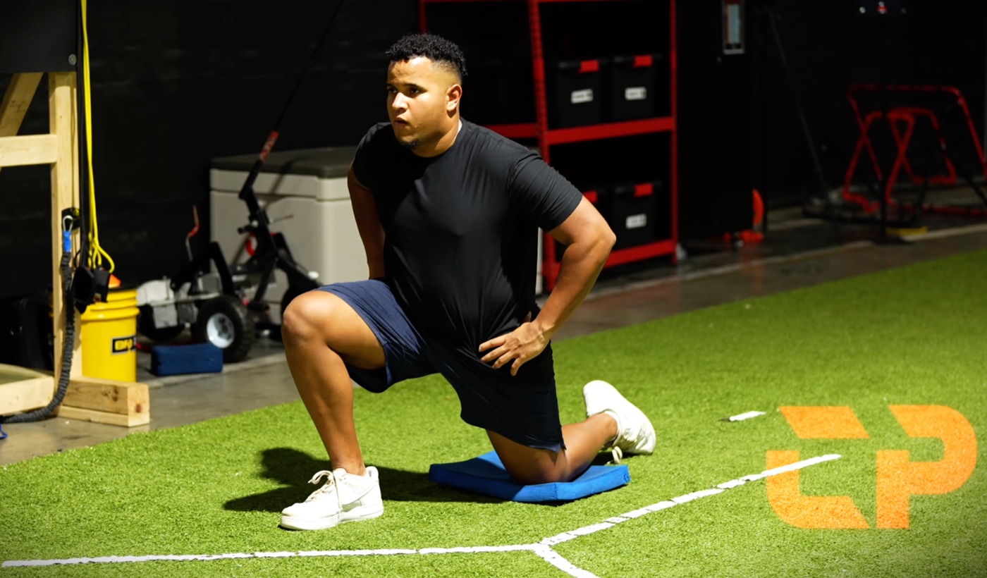 Andrés Ugarte demonstrating catcher-specific mobility