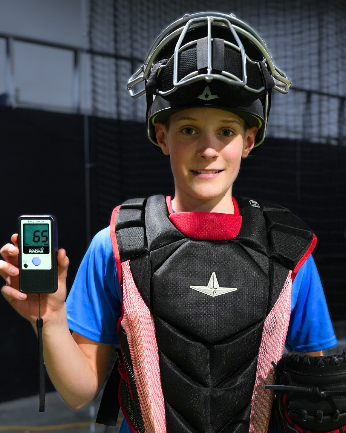 A CATCHPRO catcher completing a measured throwing check-in
